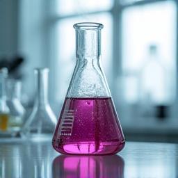 A laboratory flask showing a colourful botanical extraction in process