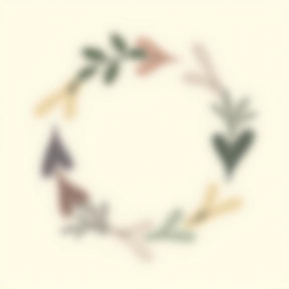 An elegant circular diagram showing the lifecycle from plant to product and back to earth